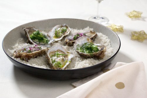 Austern mit dreierlei Vinaigrette – Apéro